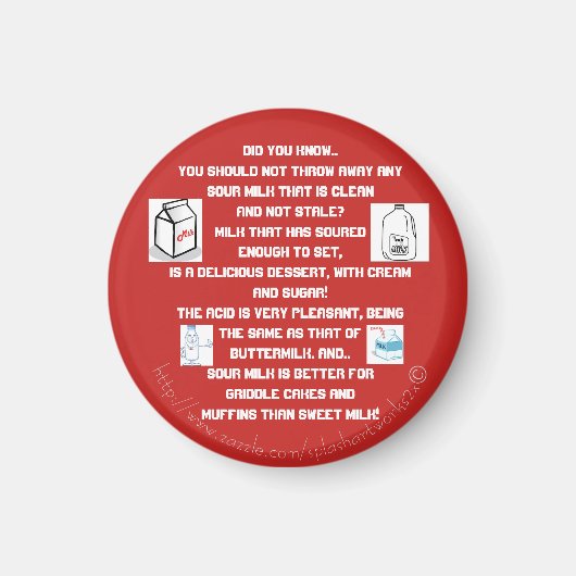 「酸っぱいミルク」 マグネット (正面)