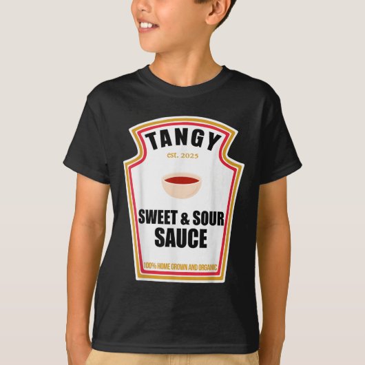 酸っぱくて甘いソースが好きな人向けのコス Tシャツ (正面)