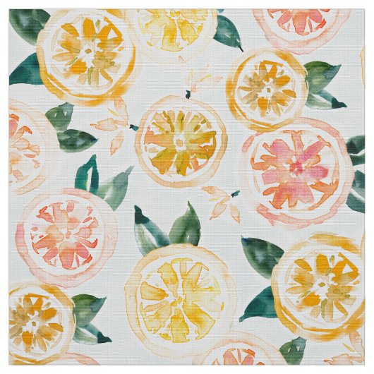 酸の還流レモン柑橘類の切れ ファブリック (見本)
