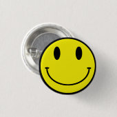 酸ボタンの黄色 缶バッジ (正面&裏面)