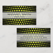 酸モダン緑水玉模様模様 名刺 (正面/裏面)