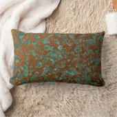 酸化エロージョン銅金属ルックパティーナテクスチャ ランバークッション (ブランケット)