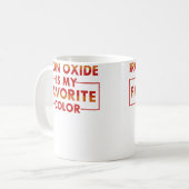 酸化鉄がお気に入りの色 面白い陶芸Tシャツ コーヒーマグカップ (正面左)
