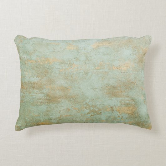 酸化銅と緑のテクスチャ アクセントクッション (正面)
