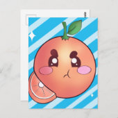 酸怒っぱいオレンジ ポストカード (正面/裏面)