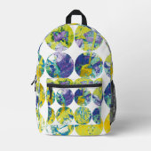 酸性グランジ水玉模様。 プリントバックパック (正面)