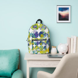 酸性グランジ水玉模様。 プリントバックパック