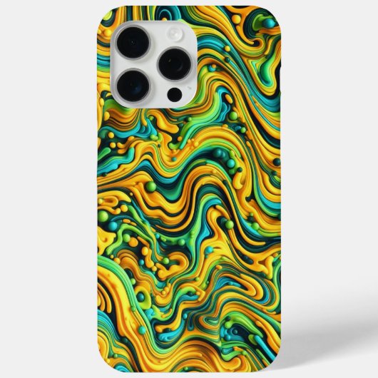 酸性波迷彩柄、トリップ(幻覚体験)のようなデザイン、迷彩模様 Case-Mate iPhoneケース (裏面)