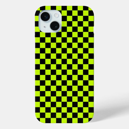 酸性緑と黒の市松模様 Case-Mate iPhoneケース (裏面)