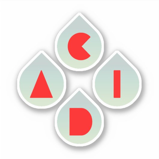 酸性雨 シール (正面)