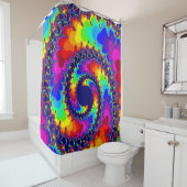 酸旅行の虹の螺線形のカスタムなシャワー・カーテン シャワーカーテン (インサイチュ)