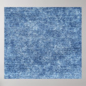 酸洗いブルーデニム、クローズアップのテクスチャ。 ポスター (正面)