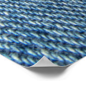 酸洗い青いジーンズ、デニムのテクスチャー。 ポスター (角)