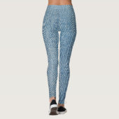 酸洗い青いジーンズ、デニムのテクスチャー。 レギンス (裏面)