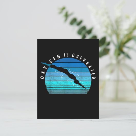 酸素が過大評価される泳ぐ人ギフト水泳チームコーチ 招待状 (スタンド正面)