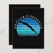 酸素が過大評価される泳ぐ人ギフト水泳チームコーチ 招待状 (正面/裏面)