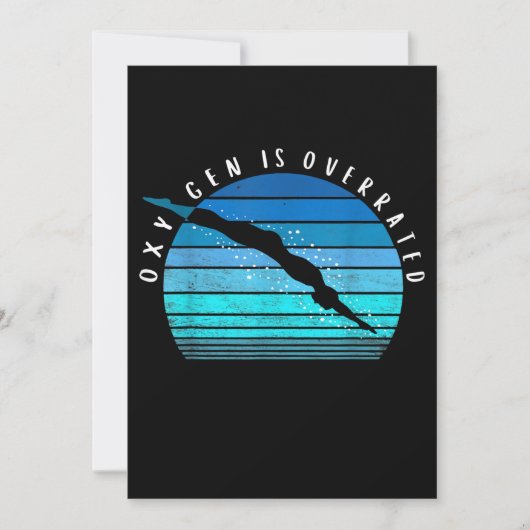 酸素は過大評価 水泳選手ギフト 水泳チーム コーチ 招待状 (正面)