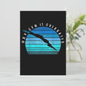 酸素は過大評価 水泳選手ギフト 水泳チーム コーチ 招待状 (スタンド正面)