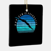 酸素は過評価の泳ぐ人ギフト泳ぐチームコーチ セラミックオーナメント (右)