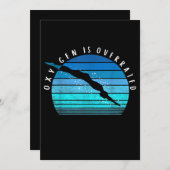 酸素は過評価の泳ぐ人ギフト泳ぐチームコーチ 招待状 (正面/裏面)