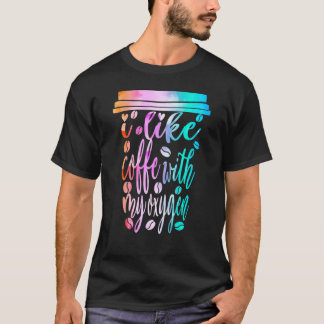 酸素カフェインを飲んでコーヒーが好き Tシャツ