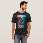酸素カフェインを飲んでコーヒーが好き Tシャツ (正面フル)