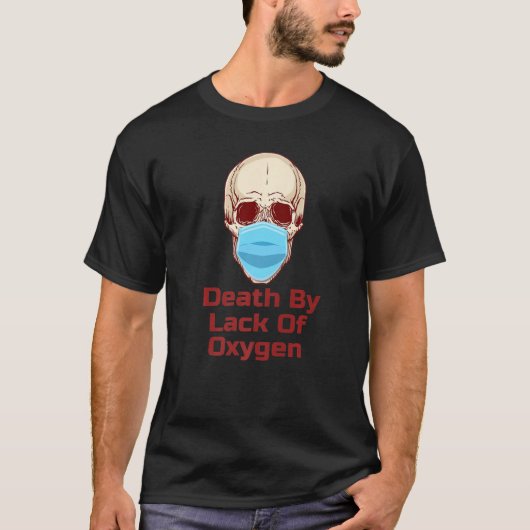 酸素不足のマスクスカル Tシャツ (正面)