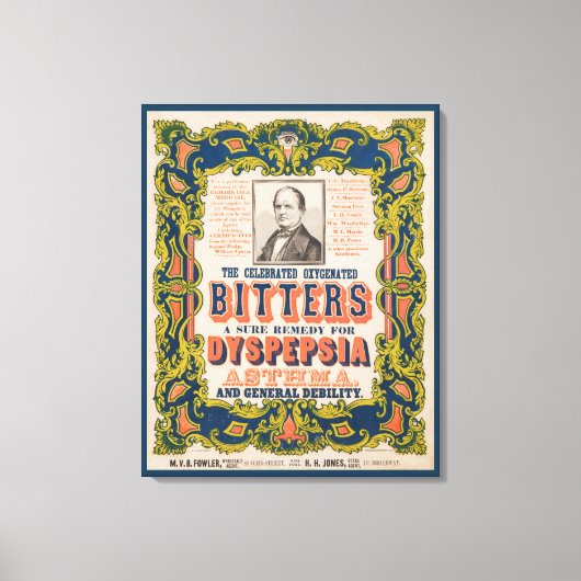 酸素化祝されたビター キャンバスプリント (正面)