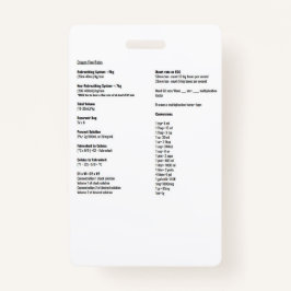 酸素流量および変換ラベル バッジ