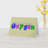 「酸素」呼吸器セラピストTシャツと贈り物 カード (黄色い花)