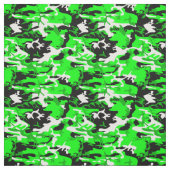 酸緑色カモフラージュ白黒迷彩柄 ファブリック (見本)
