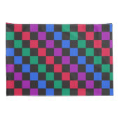 酸緑黒チェック柄の枕カバー 枕カバー (裏面-右)