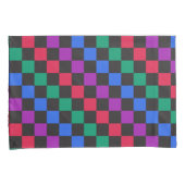 酸緑黒チェック柄の枕カバー 枕カバー (正面右)