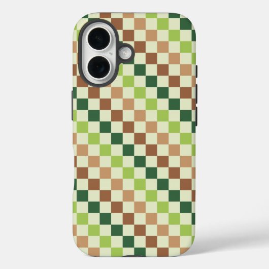 酸緑黒チェック柄 ケース・メート iP Case-Mate iPhoneケース (裏面)