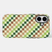 酸緑黒チェック柄 ケース・メート iP Case-Mate iPhoneケース (裏面 (横))