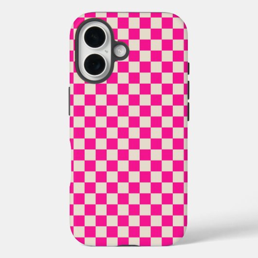 酸緑黒 チェック柄 ケース・メイト iPhoneケース Case-Mate iPhoneケース (裏面)