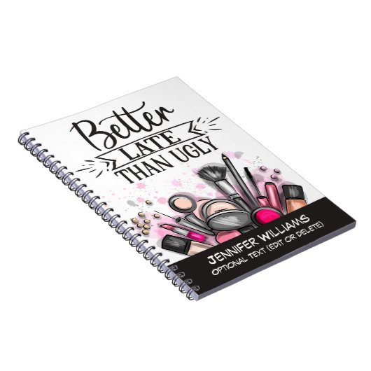 醜いおもしろいの自己皮肉なメイクよりも遅い ノートブック (右側)