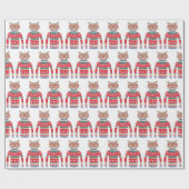 醜いおもしろいクリスマスセーターかわいい猫好き ラッピングペーパー (フラット)