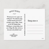 醜いおもしろいクリスマスセーターカスタムピックボール シーズンポストカード (裏面)