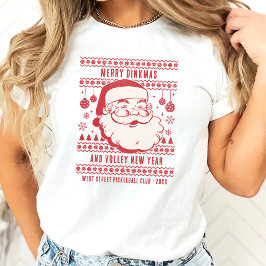 醜いおもしろいクリスマスセーターカスタムピックボール Tシャツ