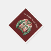 醜いおもしろいクリスマスセーターホリデーパーティー スタンダードカクテルナプキン (角)