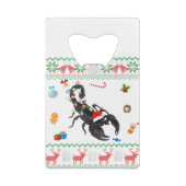 醜いおもしろいクリスマスセーター動物ライトクリスマスS クレジットカード栓抜き (裏面)