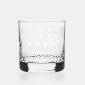 醜いおもしろいクリスマスセーター北欧トナカイ ウイスキーグラス (右)