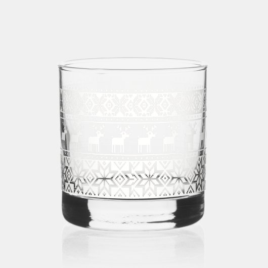 醜いおもしろいクリスマスセーター北欧トナカイ ウイスキーグラス (右)