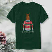 醜いおもしろいクリスマスセーター可愛いラマ恋人 Tシャツ