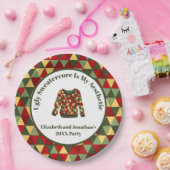 醜いおもしろいクリスマスセーター赤グリーン金ゴールド ペーパープレート (パーティー)