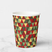 醜いおもしろいクリスマスセーター赤グリーン金ゴールド 紙コップ (右)