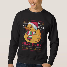 醜いおもしろいクリスマスセーター鴨プンホホホ スウェットシャツ
