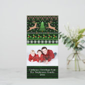 醜いおもしろいクリスマスセーター シーズンカード (スタンド正面)