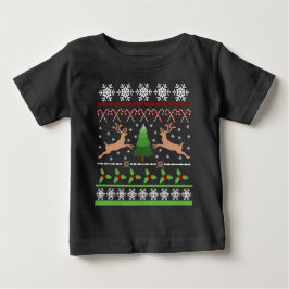 醜いおもしろいクリスマスセーター ベビーTシャツ